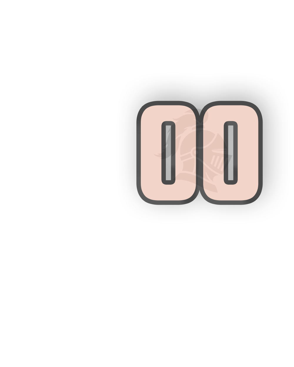 Ghosted jersey number and team logo layer